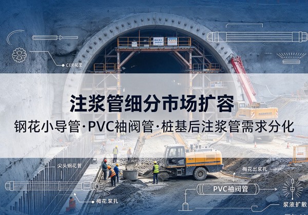 黄陂注浆管细分市场扩容，隧道钢花小导管、PVC 袖阀管、桩基后注浆管需求分化